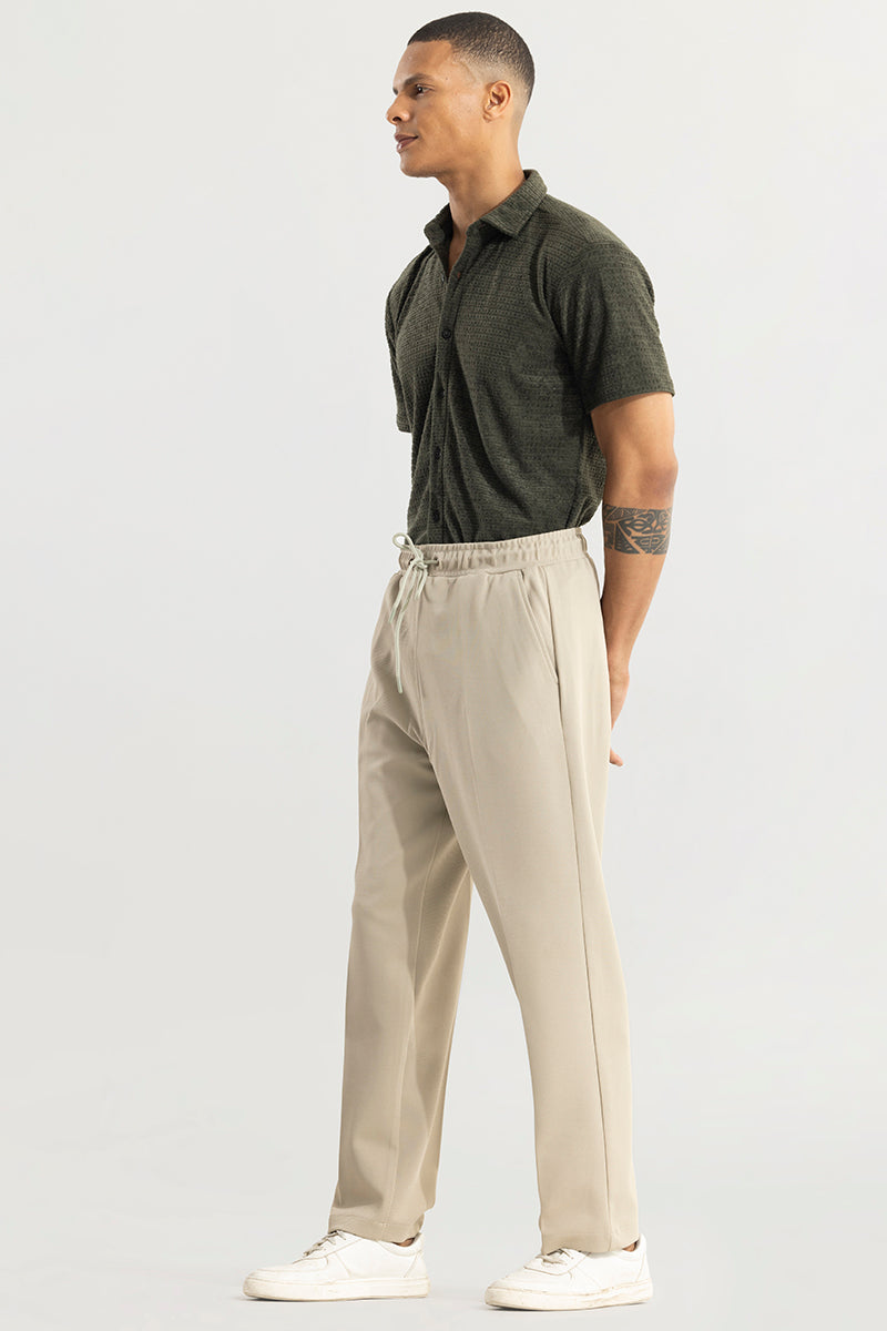 Buy REX STRAUT JEANS Cream Mens 4 Pocket Solid Trousers | Shoppers Stop